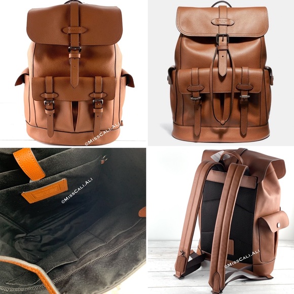 NWT COACH Hudson Backpack Leather Men’s Bag - Antique Nickel Saddle - Picture 16 of 16